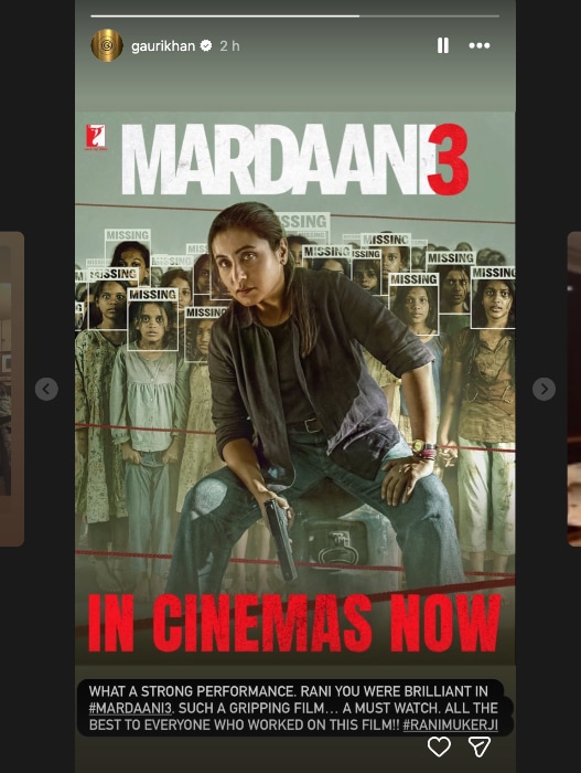 Gauri Khan reviews Mardaani 3