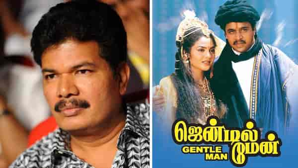 A poster of Shankar's debut film, Gentleman