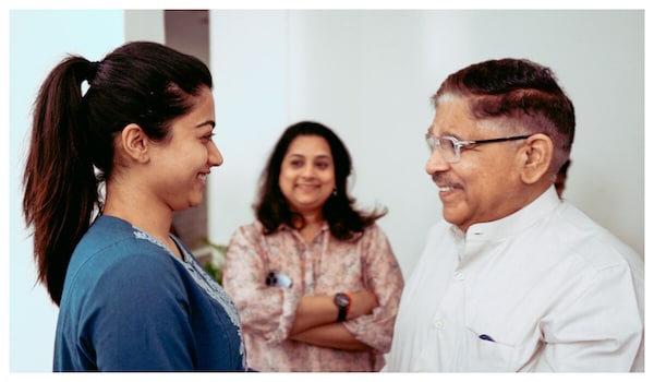 Rashmika with producer Allu Aravind