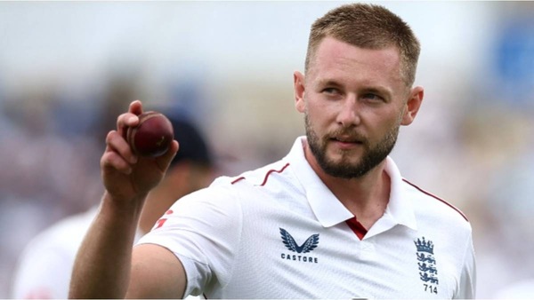 Gus Atkinson had a five-wicket haul in his sights. Photo via England Cricket