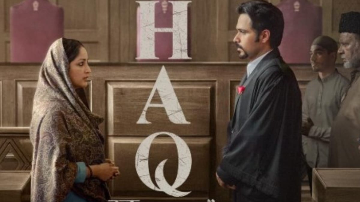 Haq new poster: Yami Gautam's Shazia fights powerful men in courtroom all by herself