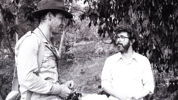 Harrison Ford and George Lucas, circa 1980