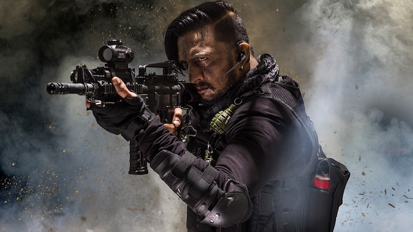 Sudeep as Captain Ram in Hebbuli