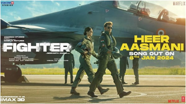 Heer Aasmani teaser - Hrithik Roshan and Deepika Padukone starrer Fighter theme song is a tribute to Indian Air Force valour