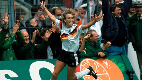 Heidi Mohr after scoring a goal for Germany. Image | FIFA on X