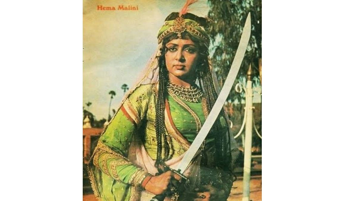 This film starring Hema Malini in the titular role is based on the life which queen?