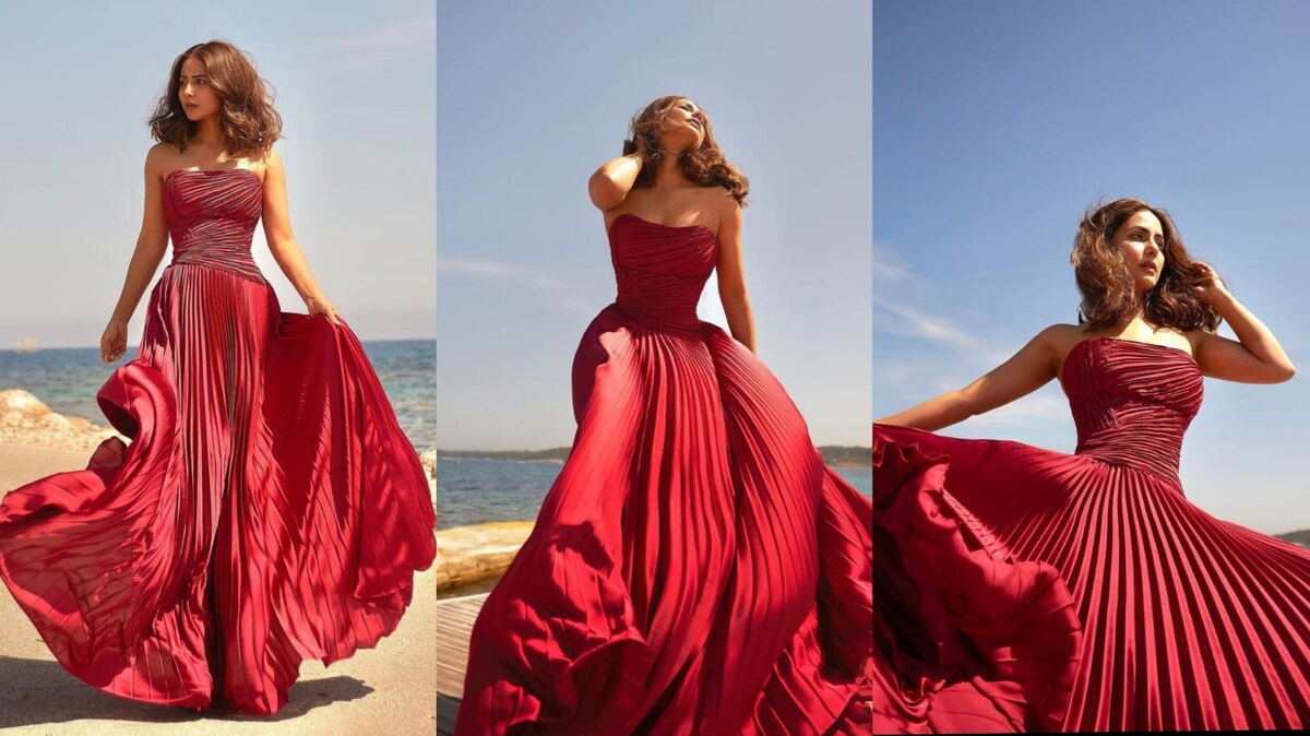 In pics: Hina Khan makes jaws drop as a fiery lady in red at Cannes 2022