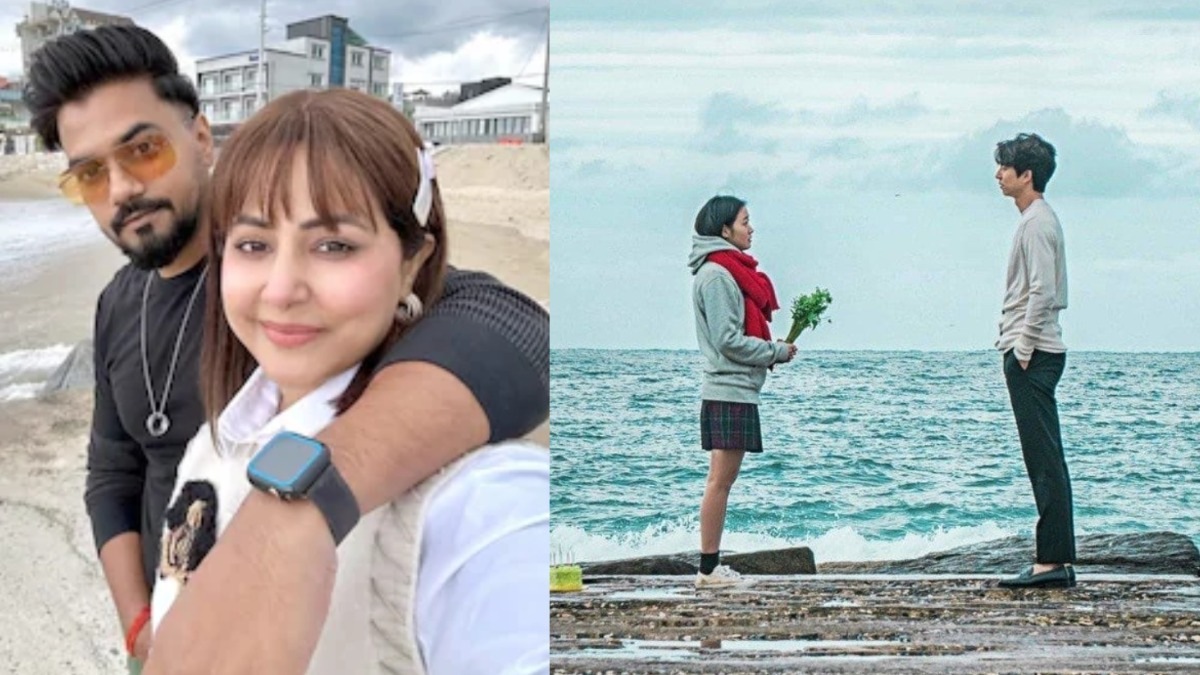 Hina Khan recreates Gong Yoo and Kim Go-eun's iconic Goblin scene with boyfriend Rocky Jaiswal amid cancer battle; See Viral Pic