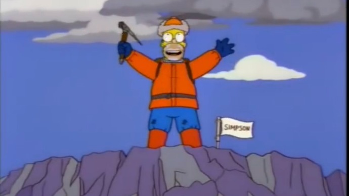 Homer on the mountain