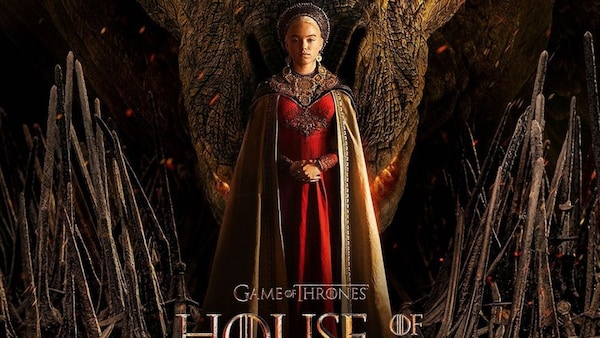 House of the Dragon: Emma D’Arcy as Rhaenyra Targaryen poses with her magnificent dragon in the latest poster