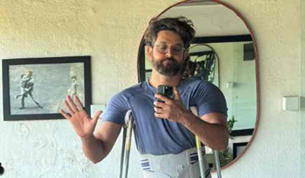 Hrithik Roshan on crutches after he pulls a muscle; says 'strength is not always being Rambo against all odds with a machine gun'!