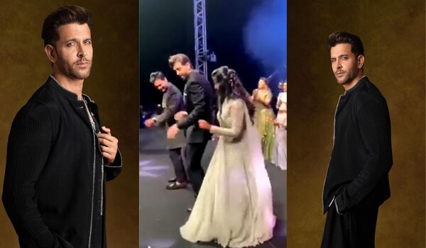 See Video: Hrithik Roshan DANCING with newlywed couple on stage!