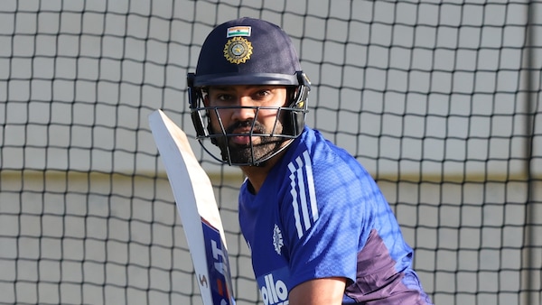 Rohit Sharma during the practice session. Image | BCCI on X