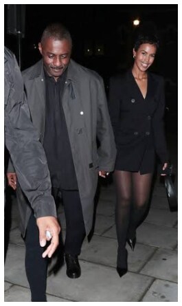 Idris Elba with his wife Sabrina arriving at Diddy's birthday bash
