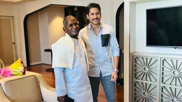 Custody star Naga Chaitanya meets Isaignani Ilaiyaraaja, drops picture on social media