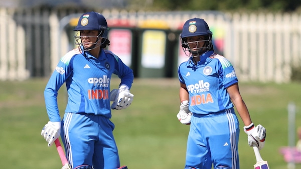 India got off to a good start with the bat as Smriti Mandhana and Pratika Rawal added 78 runs for the first wicket. Image | BCCI on X