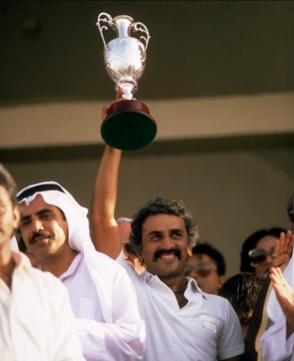 India won the first-ever Asia Cup in 1984. Image | ICC on X