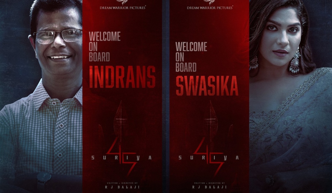 Suriya 45 update: Indrans and Swasika join cast of RJ Balaji film
