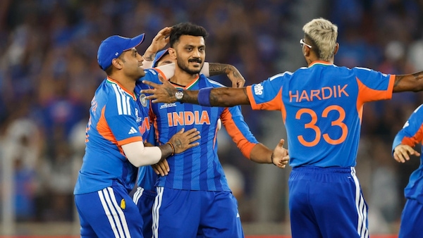 Axar Patel took three wickets in the final. Image | BCCI on X