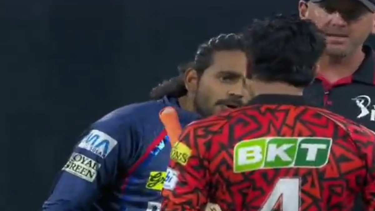 [WATCH] Abhishek Sharma and Digvesh Rathi indulge in a heated verbal spat during LSG vs SRH IPL 2025 match
