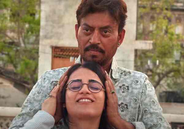 Irrfan Khan and Radhika Madan in Angrezi Medium