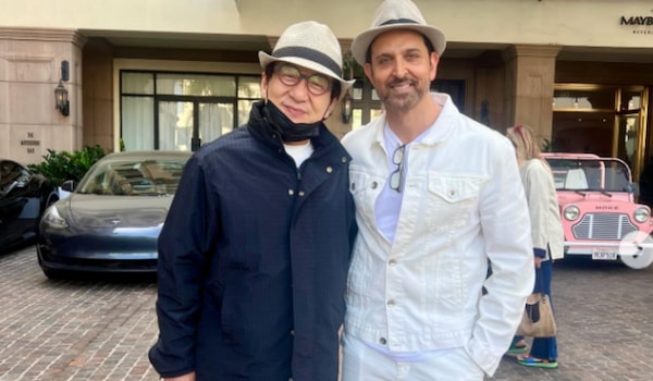 Hrithik Roshan breaks Internet as he poses with Jackie Chan; Fans think it is for Krrish 4