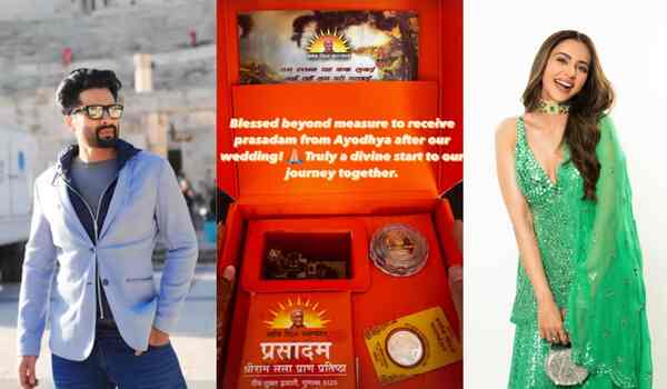 Jackky Bhagnani and Rakul Preet Singh share the auspicious ‘prasadam’ from Ayodhya with their fans