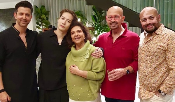 Jackson Wang with Hrithik Roshan's family