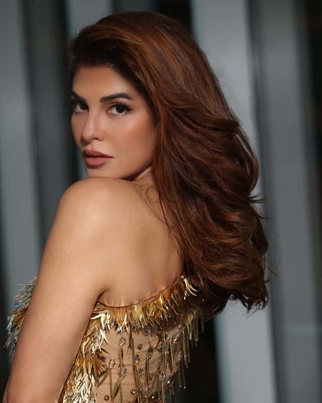 Jacqueline Fernandez looks stunning in her personalised gown