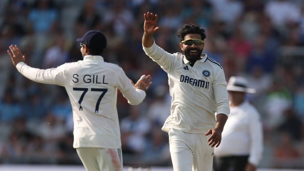 Jadeja dismisses Joe Root. Photo via BCCI