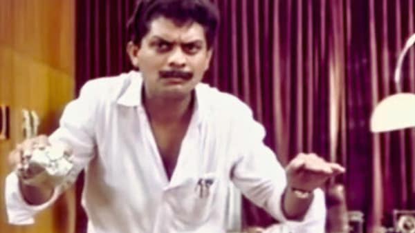 Jagathy Sreekumar in a still from Boeing Boeing.
