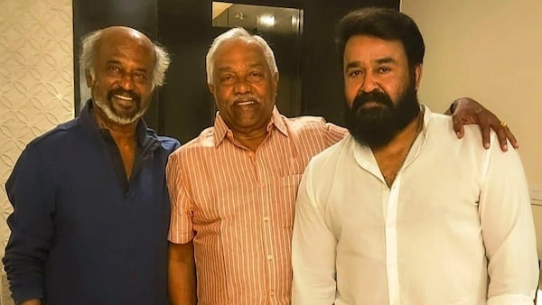 Fans of Rajinikanth and Mohanlal in awe as the superstars pose together for a picture from Jailer's location