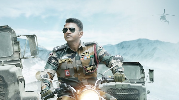 Puneeth Rajkumar in a still from James