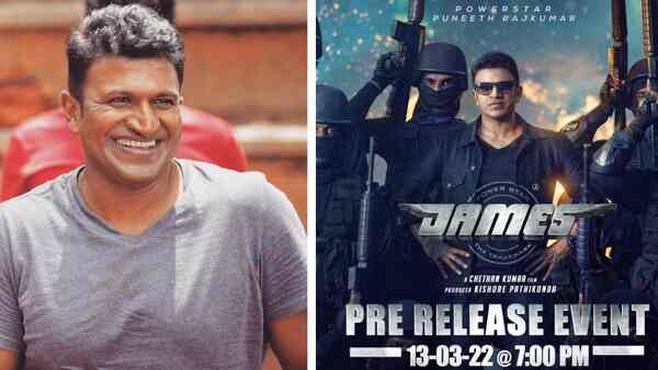 Confirmed! James pre-release event to be held in Bengaluru on Sunday