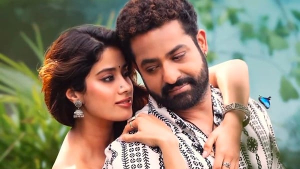 Janhvi Kapoor and Jr NTR in Devara second single promo.