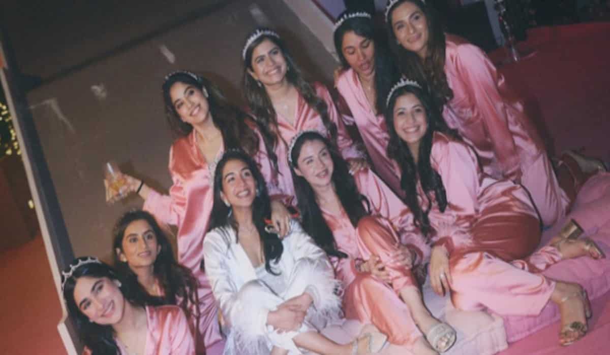 Janhvi Kapoor joins in the fun at Radhika Merchant’s royal slumber party | Check out inside pics here