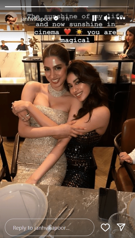 Janhvi Kapoor's Instagram story