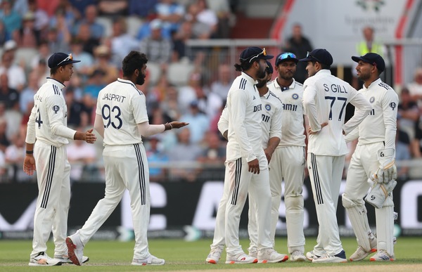 Jasprit Bumrah got the wicket on Jamie Smith on Day 3 of the fourth test in Manchester. Image | BCCI on X