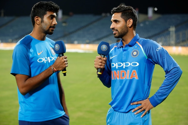 Jasprit Bumrah and Bhuvneshwar Kumar. Image | BCCI on X