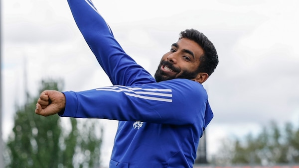 Jasprit Bumrah in action during the practice session. Image | BCCI on X