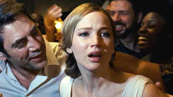 Javier Bardem and Jennifer Lawrence in mother!