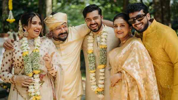 Inside Jayaram's daughter Malavika's grand engagement ceremony. See photos