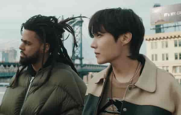 J.Cole and j-hope in a still from On the Street