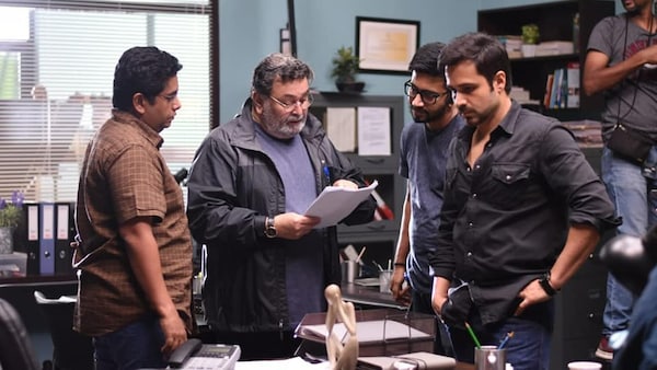 Jeethu Joseph, Rishi Kapoor and Emraan Hashmi on the sets of The Body