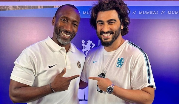 Arjun Kapoor meets former player and football manager Jimmy Floyd Hasselbaink