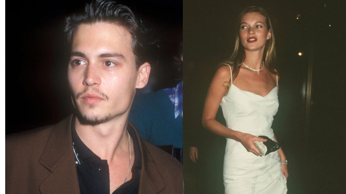 Johnny Depp Ted Ex Kate Moss A Necklace Tucked Away In His A Se