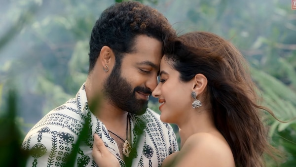 Jr NTR and Janhvi Kapoor in Devara.