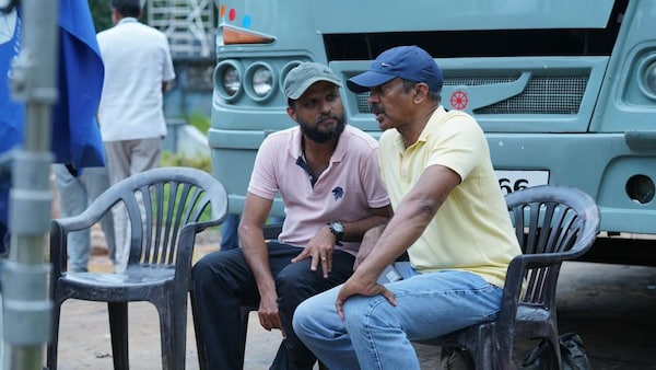 Jude Anthany Joseph with the film's co-producer Venu Kunnappilly