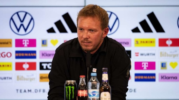 Julian Nagelsmann during the press conference. Image | dfb.de