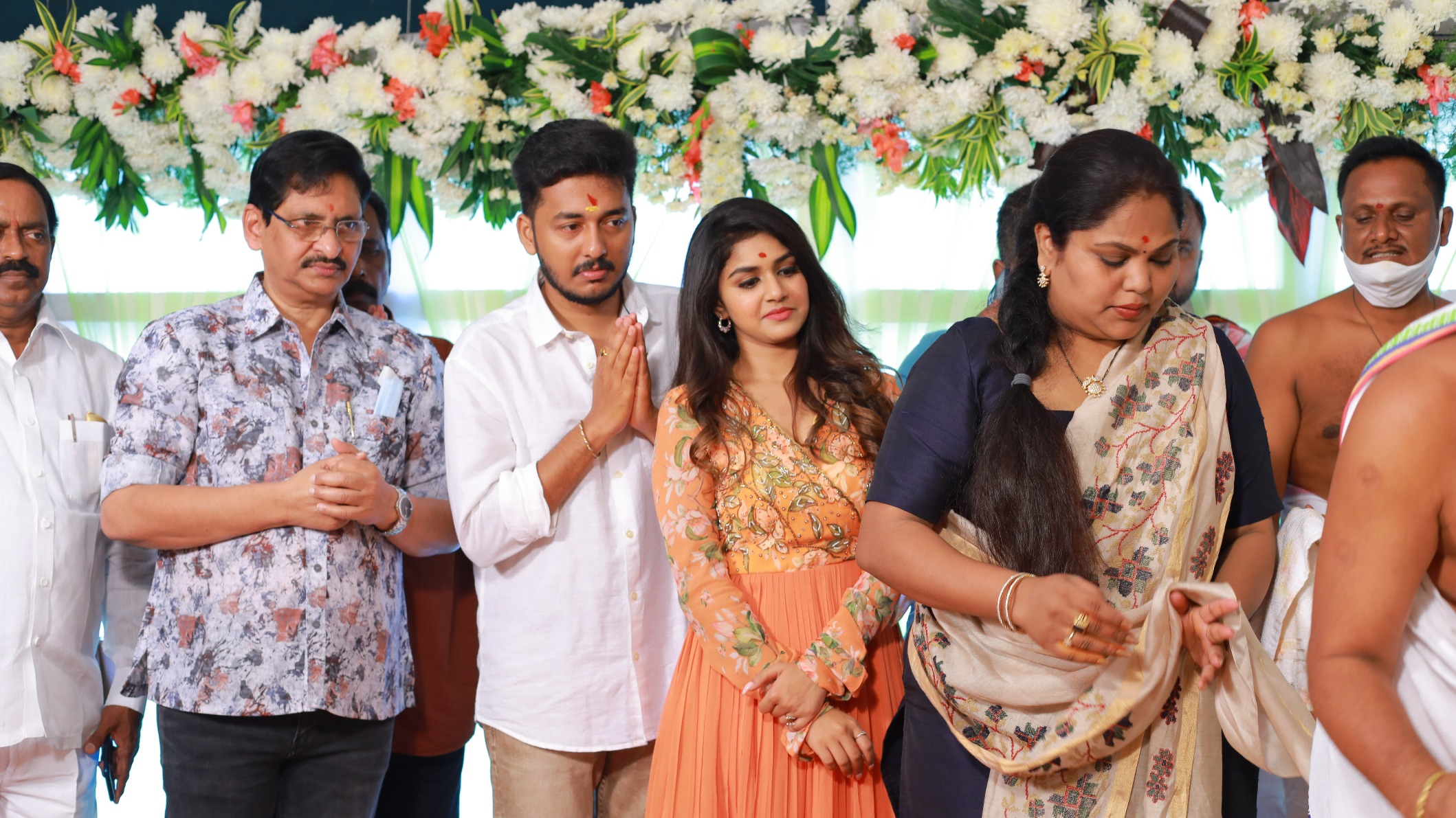 Kaarthik during the pooja of the film